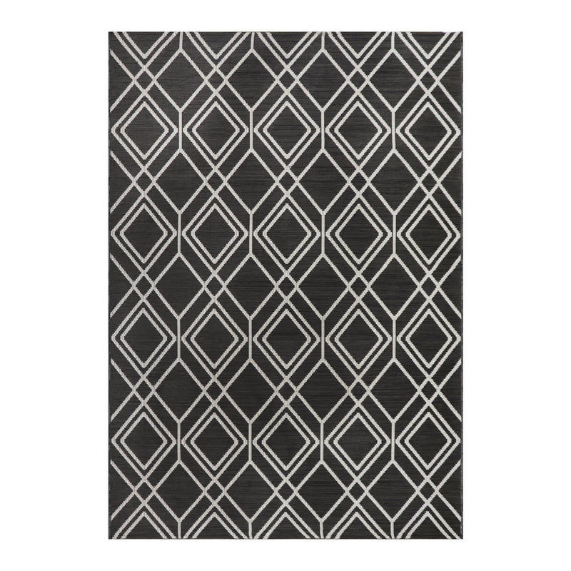 Better Homes & Gardens 5' X 7' Black and White Diamond Outdoor Rug