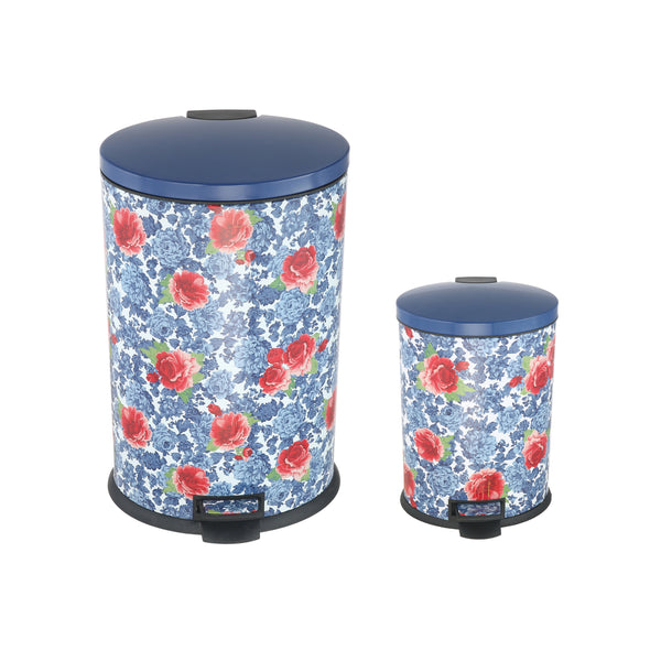 Pioneer Woman Stainless Steel 10.5 gal and 3.1 gal Oval Garbage Cans (Multiple Colors)